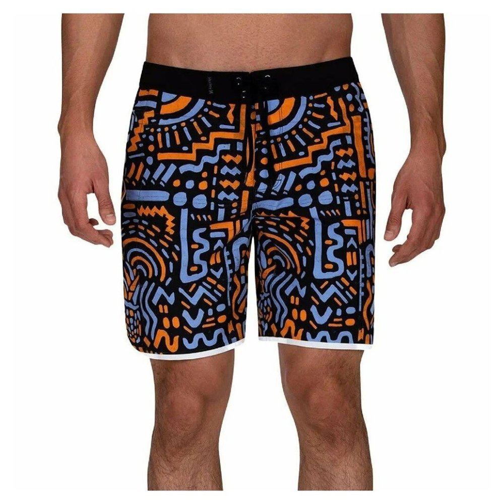 Hurley Men's Phantom Kialua 18" Boardshorts - Black/Orange
